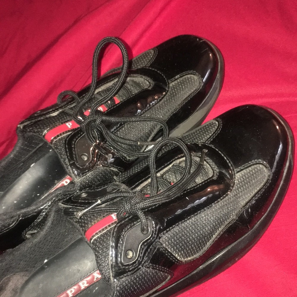 Women Prada Sneakers Patent Leather